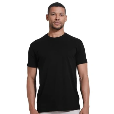 Abbildung von True Classic Herren T Shirt mit Rundhalsausschnitt und kurzen Ärmeln, 1er Pack Schwarz, L