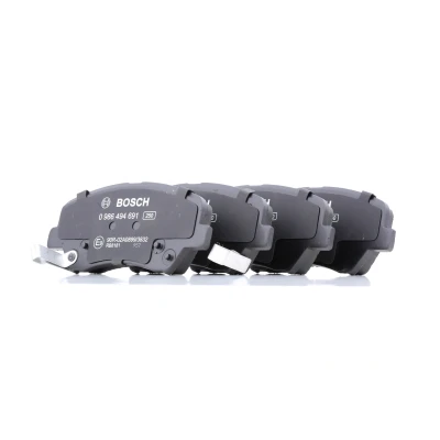 Abbildung von BOSCH 0 986 494 691 Bremsbelagsatz Low Metallic mit akustischer Verschleißwarnung Anti Quietsch Blech HYUNDAI: i30 II Hatchback, Estate