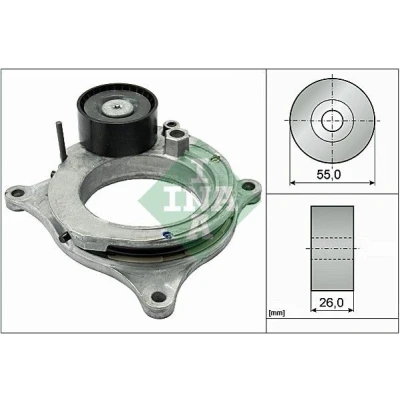 Abbildung von INA 534 0598 10 Spannarm, Keilrippenriemen BMW: 4 Coupe, Gran Coupe