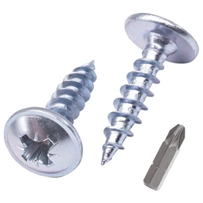 Abbildung von (50 Stück) verzinkter Stahl 6,0 x 25 mm Holzschrauben, Metallschrauben, modifizierter Halsspannkopf, selbstschneidend (50, mm)