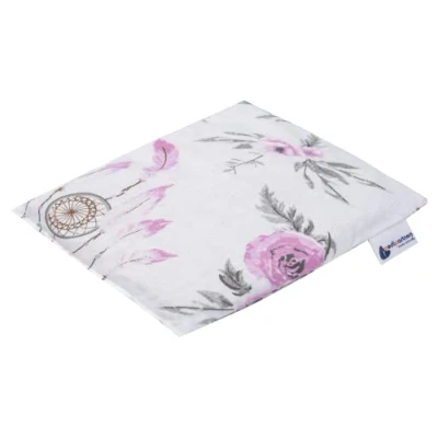Abbildung von Medi Partners Kirschkernkissen Körnerkissen groß Wärmekissen 500g Rechteck 20x25cm Öko Natur 100% Baumwolle Wärme + Kältetherapie Massagetherapie (Traumfänger mit Blumen)