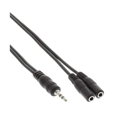 Abbildung von InLine 99300A Klinken Y Kabel, 3,5mm Klinke Stecker an 2x Buchse, Stereo, 1m