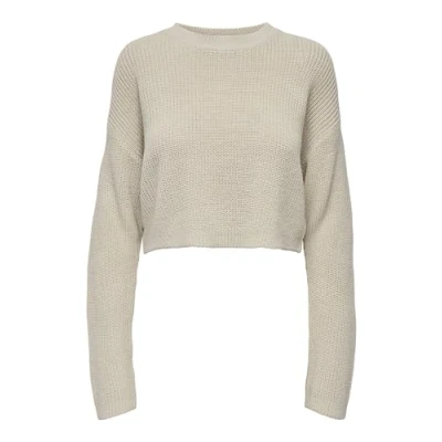 Abbildung von ONLY Malavi L/S Cropped NOOS Strickpullover, Damen, Größe: XL, Pumice stone