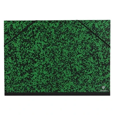 Abbildung von Clairefontaine 93242C Annonay Zeichenmappe (Gummizug, ohne Klappen, Rücken 30 mm, DIN A3+, innen: 29,7 x 42 cm, außen: 32 45 ideal zur Aufbewahrung Ihrer Werke) grün