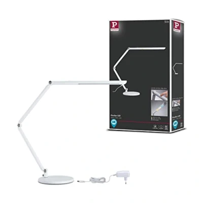 Abbildung von Paulmann 78911 LED Schreibtischleuchte FlexBar White Switch Tunable incl. 1x10,6 Watt dimmbar Assistenzleuchten Weiß Tischleuchte 3000 K