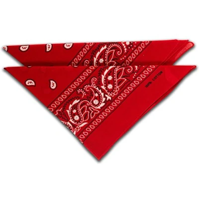 Abbildung von fashionchimp Nicki Halstuch aus 100% Baumwolle im 2er Set, Unisex Bandana, AZO Frei (Rot)