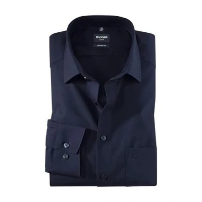 Abbildung von OLYMP Herren Businesshemd Langarm Luxor,Einfarbig,modern fit,New Kent,Kobalt 08,46