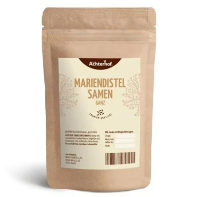 Abbildung von 1 kg Mariendistelsamen ganz Mariendistel natürlich vom Achterhof Mariendisteltee