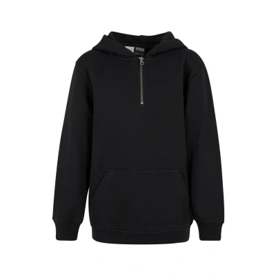 Abbildung von Urban Classics BOXY ZIP Hoody Kapuzenpullover für Kinder, Größe: 110/116, Black