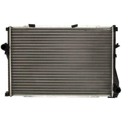 Abbildung von THERMOTEC D7B002TT Kühler, Motorkühlung Aluminium, Kunststoff 650 438 32 Schalt /optional Automatikgetriebe Kühlrippen mechanisch gefügt BMW: 5 Saloon