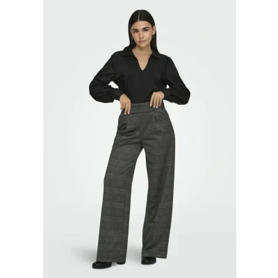 Abbildung von JDY Damen JDYGEGGO MIA Long Pant JRS NOOS Stoffhose, Granite Grey/Checks:Dark Check, XS / 32L