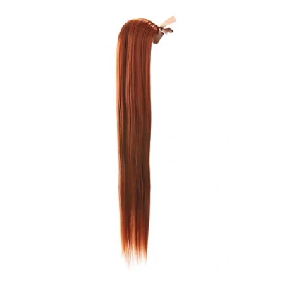 Abbildung von Prettyland 60cm Statikfrei lang haar glatt Zopf Pferdeschwanz one Piece Clip In Haarteil Extensions orange Kupfer Rot R01