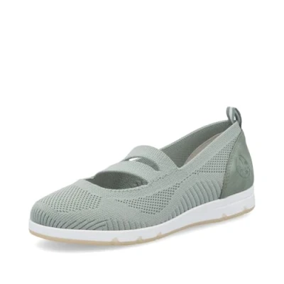 Abbildung von Rieker Damen Low Top Sneaker L3053, Frauen Halbschuhe, lose Einlage,straßenschuhe,Strassenschuhe,Sportschuhe,Freizeitschuhe,grün (52),40 EU / 6.5 UK