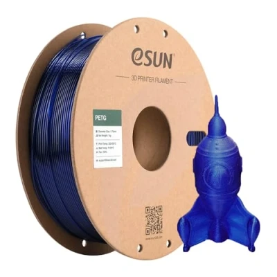 Abbildung von eSUN PETG Filament 1.75mm, 3D Drucker Filament, Maßgenauigkeit +/ 0.05mm, 1KG (2.2 LBS) Spule für in Vakuumverpackung, Blau