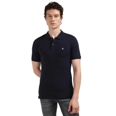 Abbildung von Calvin Klein Jeans Badge SLIM Poloshirt, Herren, Größe: 3XL, Night sky