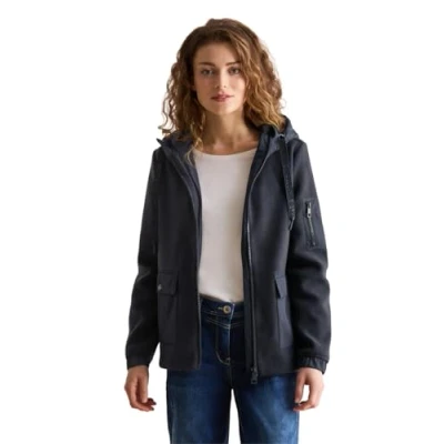 Abbildung von CECIL Damen B202027 Strukturmix Jacke, Dark Navy Blue, XL
