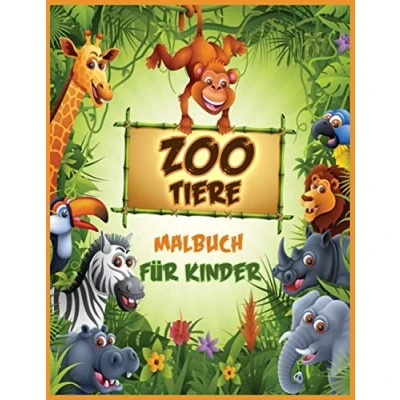 Abbildung von Zoo Tiere: Malbuch für Tiere Kleinkinder, Kinder im Vorschulalter, Jungen und Mädchen