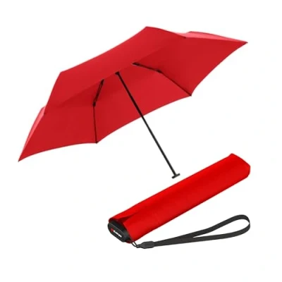 Abbildung von Knirps Taschenschirm Ultra US.050 Slim Manual leicht und flach Sturmfest Windproof 21 cm Rot