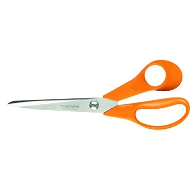 Abbildung von Fiskars Universalschere für Rechtshänder, Gesamtlänge: 21 cm, Qualitätsstahl/Kunststoff, Classic, 1000815