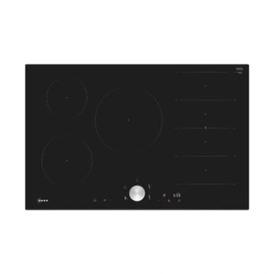 Abbildung von NEFF T68FTV4L0 Induktionskochfeld N90, autarkes Glaskeramik Kochfeld 80 cm breit, Twist Pad, Flex Induction, Home Connect, Smart Hood Automatic, Rahmenlos aufliegend, Schwarz