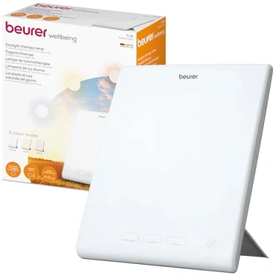 Abbildung von Beurer TL 45 Perfect Day Tageslichtlampe, Simulation von Tageslicht, mit 3 Farbtemperaturen für einen geregelten Tages Nacht Rhythmus, Human Centric Lighting, ideal den Arbeitsplatz oder Zuhause