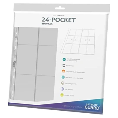 Abbildung von Ultimate Guard UGD011321 24 Pocket QuadRow Pages Side Loading Transparent (10) Doppelseitige Ordnerseiten für Sammelkarten