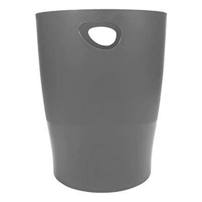 Abbildung von Exacompta 45307D ECOBIN 8er Pack Papierkörbe 15 Liter mit Griffen. Eleganter und robuster Papierkorb Mülleimer im modernen Design mausgrau