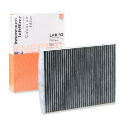 Abbildung von MAHLE ORIGINAL LAK 63 Innenraumfilter Aktivkohlefilter 283,0 207 30,0 VOLKSWAGEN: Golf 4, Lupo / 3L, Bora Variant, AUDI: A3 Hatchback