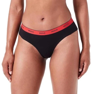 Abbildung von HUGO 3 PACK Slip, Damen, Größe: Medium, Schwarz rot