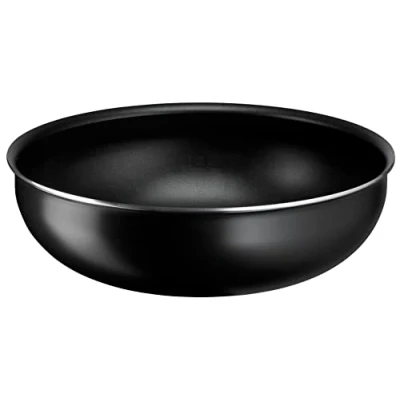 Abbildung von Lagostina Ingenio Essential Plus Wok Ø 28 cm, antihaftbeschichtete Aluminiumpfanne für Gas und Backofen, mit Thermosignal Kochdisplay, nutzbar abnehmbarem Griff