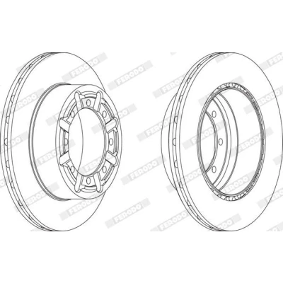 Abbildung von FERODO PREMIER FCR340A Bremsscheibe 290 22 8 Belüftet ohne Schrauben NISSAN: Cabstar E Platform / Chassis