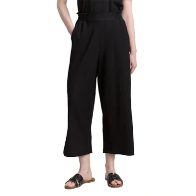 Abbildung von TOM Tailor Denim Structured Culotte Stoffhose, Damen, Größe: Small, Deep black