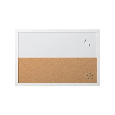 Abbildung von Bi Office, Kombitafel Whiteboard und Memoboard Elemente, magnetisch, trocken abwischbar/ Kork, Weißer MDF Rahmen, 60x40cm
