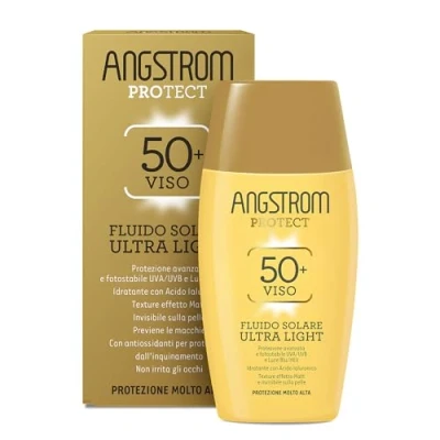 Abbildung von Angstrom Protect Sonnenfluid Ultra Light Gesicht LSF 50+, Fotostabiler UVA/UVB und Blaulicht/HEV, mit Hyaluronsäure, 40 ml