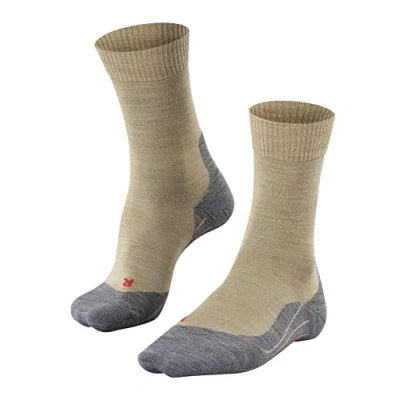 Abbildung von FALKE Damen Wandersocken TK5 Wander W So Wolle Funktionsmaterial antiblasen dünn 1 Paar, Beige Nature Melange 4100, 35 36