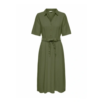 Abbildung von JDY SAY MIDI NOOS Blusenkleid, Damen, Größe: Small, Khaki