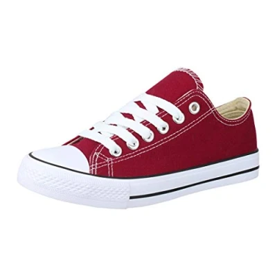 Abbildung von Elara Unisex Sneaker Low top Turnschuh Textil Chunkyrayan 36 46 A YD3230 Bordorot 38