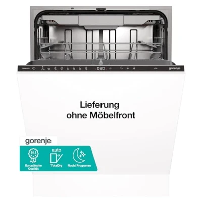 Abbildung von Gorenje GV663D65 Geschirrspüler/Einbaugerät FRONT NICHT ENTHALTEN/EU Made /60 breite /16 Maßgedecke/8 Programme/TotalDry/Nacht Programm/Status LED Licht/EEK: D/Einbaumaße (HxBxT): 82 x 60 55,5cm
