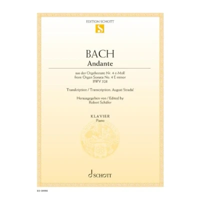 Abbildung von Andante: aus der Orgelsonate Nr. 4 e Moll. Klavier. (Edition Schott Einzelausgabe)