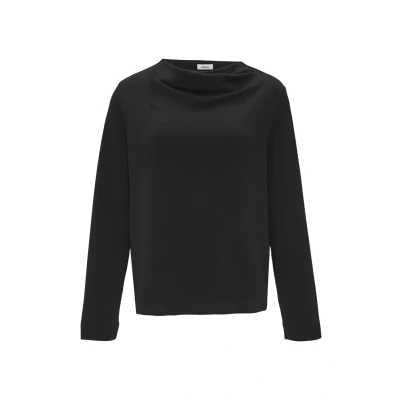 Abbildung von s.Oliver Black Label MET Watervalkraag Sweatshirt, Damen, Größe: 36, Schwarz
