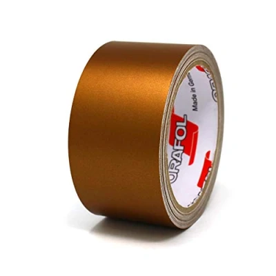 Abbildung von 10 Meter (1,39/Meter) Matt Zierstreifen Auto Motorrad Boot Modellbau Basteln DIY Deko Finest Folia Dekorstreifen Seitenstreifen Klebestreife (Kupfer Matt, 30mm Breite)