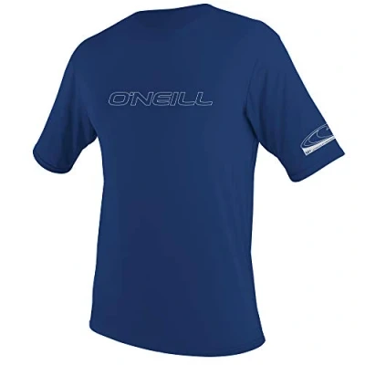 Abbildung von O&#039;Neill Wetsuits Men&#039;s Basic Skins Short Sleeve Sun Shirt Rash Vest, Navy, XS