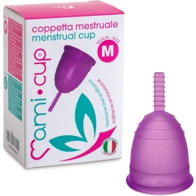 Abbildung von Menstruationstasse MamiCup® Weiches, flexibles, wiederverwendbares medizinisches Silikon (Wenig, M)