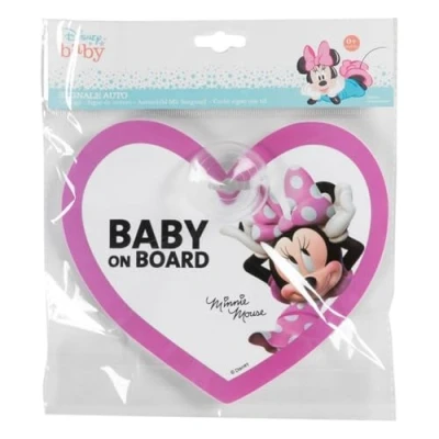 Abbildung von Disney Minnie Mouse Autoschild Baby On Board Befestigung mit Saugnapf