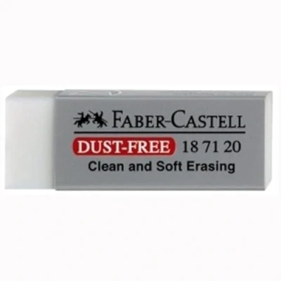 Abbildung von Faber Castell 187120 Radiergummi Dust Free, Kunststoff, weiß, für Bleistifte, 1 Stück
