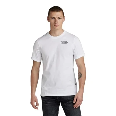 Abbildung von G Star BACK Graphic Tshirt print, Herren, Größe: Medium, White