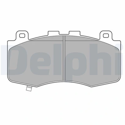 Abbildung von DELPHI LP3631 Bremsbelagsatz mit akustischer Verschleißwarnung Anti Quietsch Blech ohne Zubehör JEEP: GRAND CHEROKEE 4