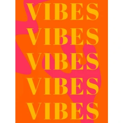 Abbildung von VIBES VIBES: Aesthetic Coffee Table Books Hardcover Book for Home Decor Pink and Orange 250 Lined Pages
