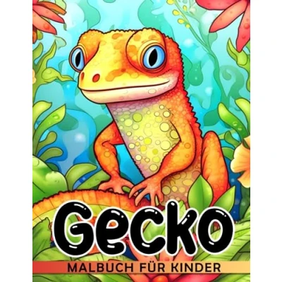 Abbildung von Gecko für Kinder: Bleib ruhig und male im , Chamäleon Leguan Eidechsen Design Malbuch aus. Perfekt Kinder, Jungen als Scherz oder Wichtelgeschenk.