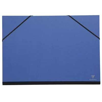 Abbildung von Clairefontaine 144702C Zeichenmappe Maya mit Gummizugverschluß, praktisch und robust, 37 x 52cm, 1 Stück, Nachtblau